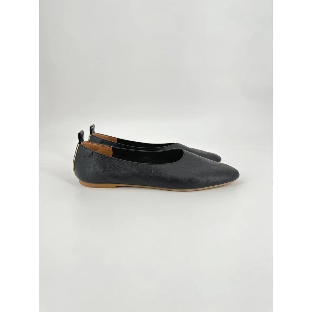 Everlane The Day Glove Black Italian Leather Ballet Flats Womens Size 10